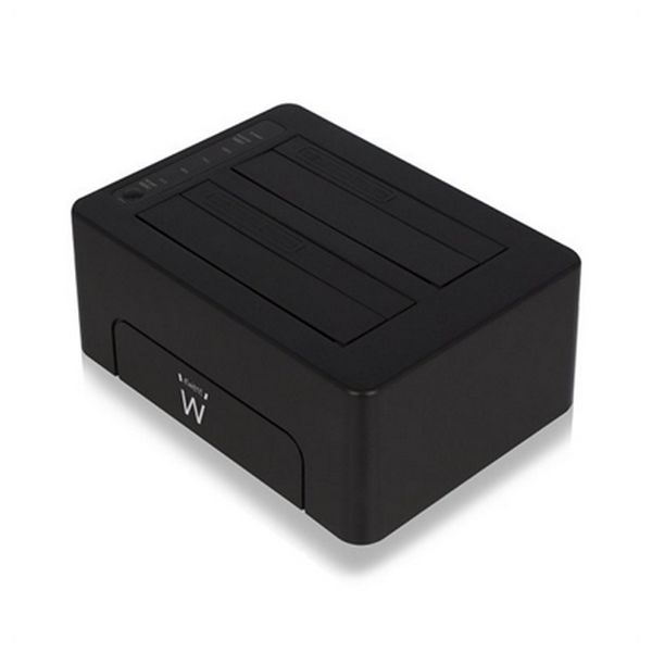 Dual Dock Station Ewent AAACET0186 Dual 2.5”-3.5” USB 3.1 ABS Black